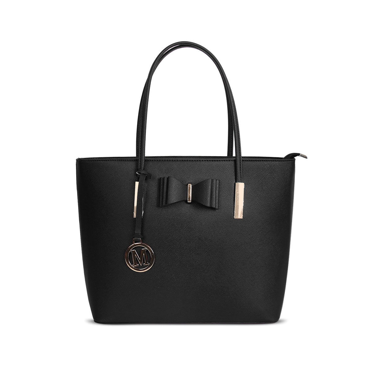 Black bag with bow sale