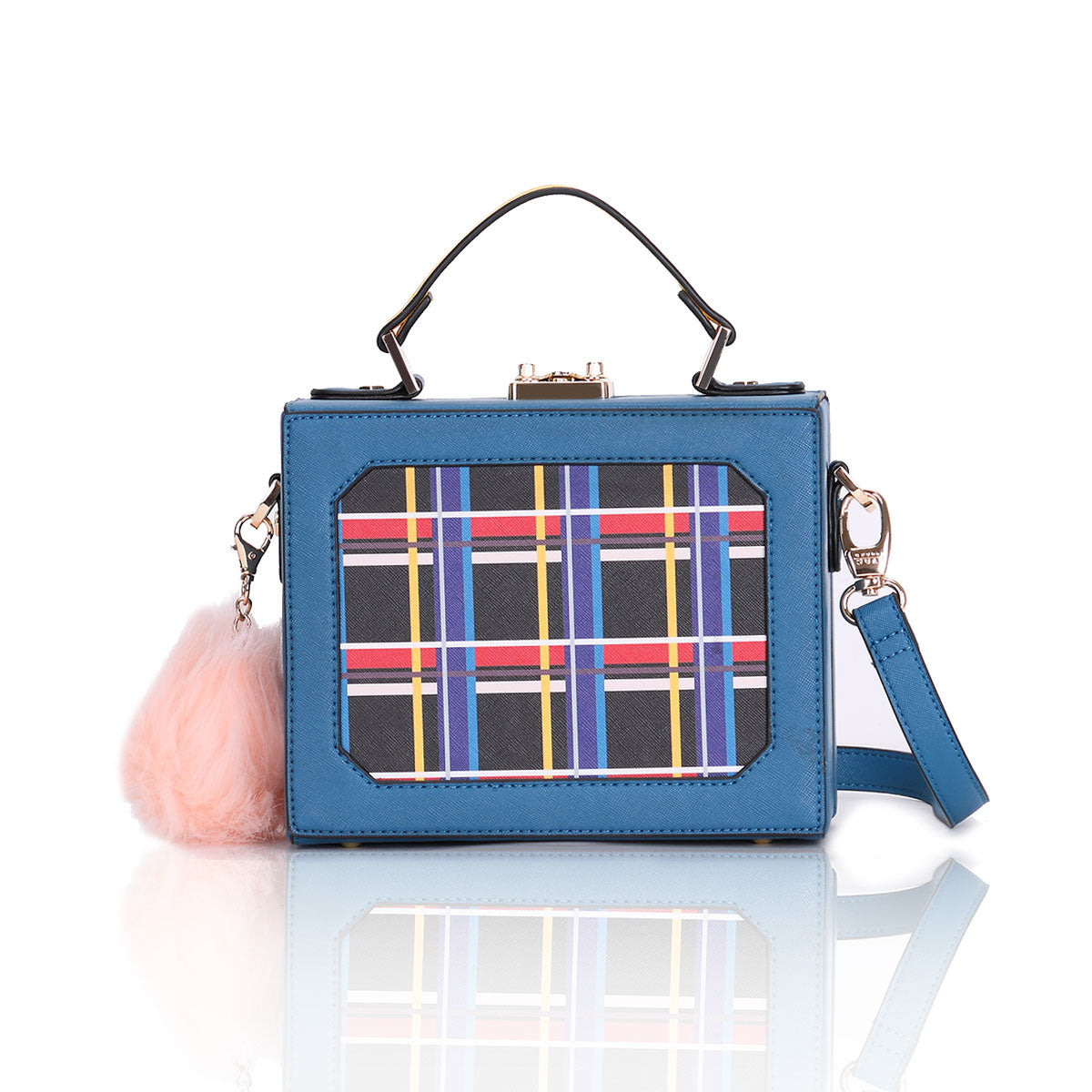 LYDC Multicolour Geometric Fancy Handbag